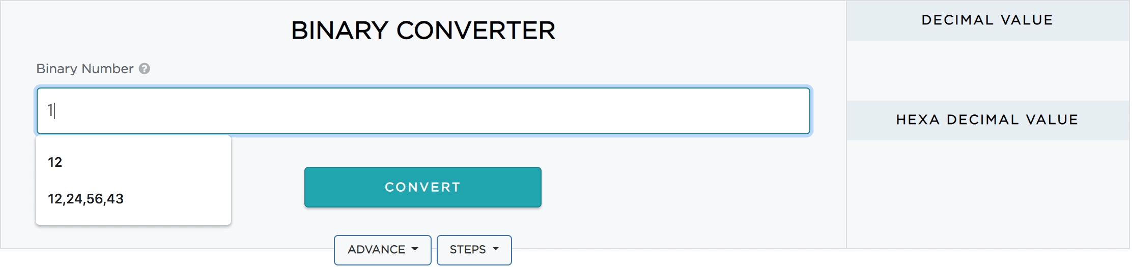 how to use binary converter