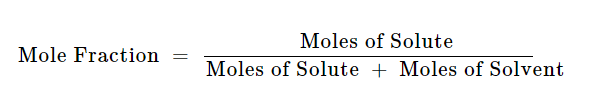 Mole Fraction Formula