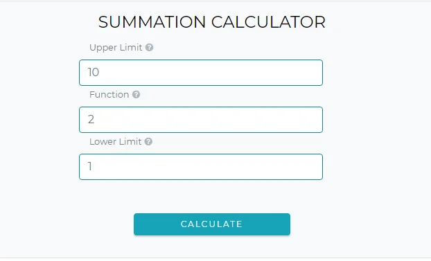 How to use Summation Calculator