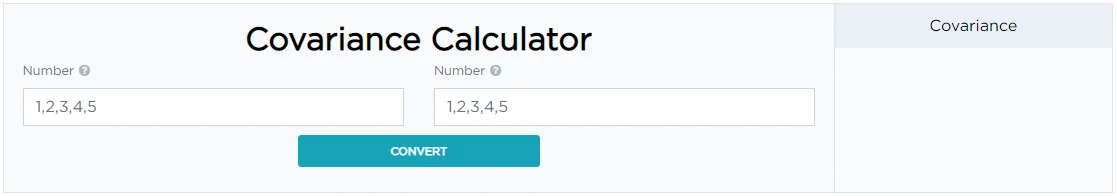 Covariance Calculator