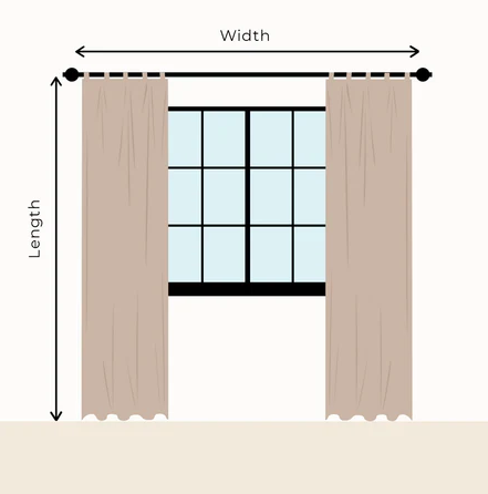 curtain size