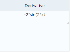 Derivative result