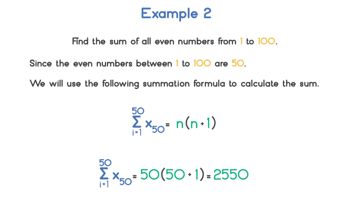 example for sigma notation formula