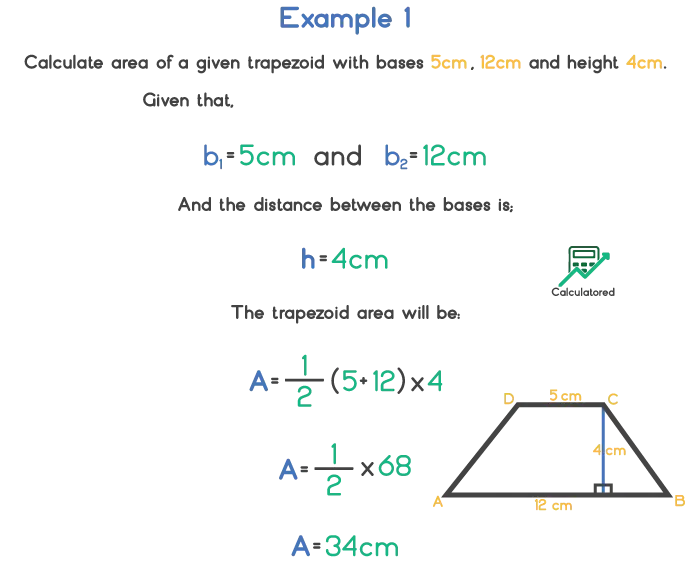 how to calculate the area of a trapezoid