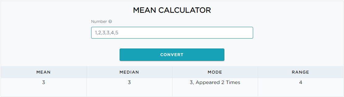 Mean Calculator