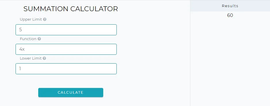 Summation Calculator